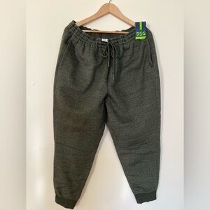 DSG Mens Olive Green Fleece Jogger Athletic Fit Elastic Waist Outdoor Casual 2XL